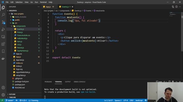 Curso React: Eventos no React (onClick, onChange e onSubmit) - #09 смотреть онлайн