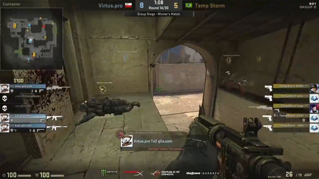 Virtus.Pro vs Tempo Storm | Day 2 Group D (Mirage) DreamHack Masters Malmö 2016 смотреть онлайн