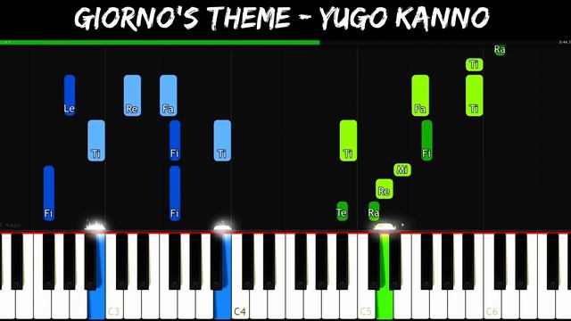 Giorno's Theme - Yugo Kanno [Piano Tutorial] | SHEET MUSIC + MIDI 🔥 смотреть онлайн