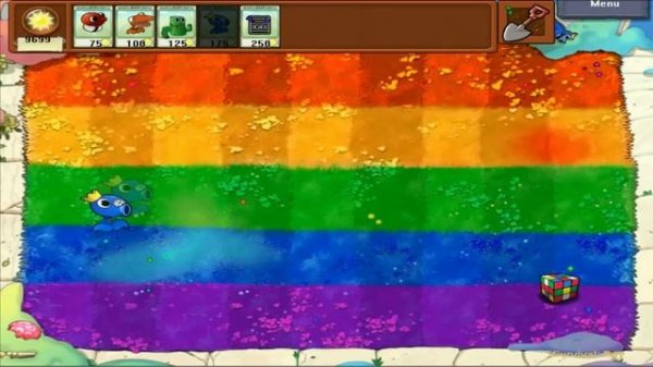 Plants vs Zombies : Roblox Rainbow Friends in Rainbow Map Minigame ( PVZ Epic Mod )