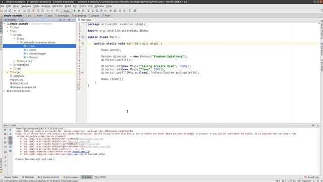 ActiveJDBC debugging with IntelliJIdea смотреть онлайн