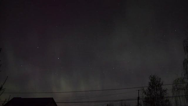 Северное сияние, Аврора. 23 апреля 2023, примерно 2000UTC. г. Пермь, Россия смотреть онлайн