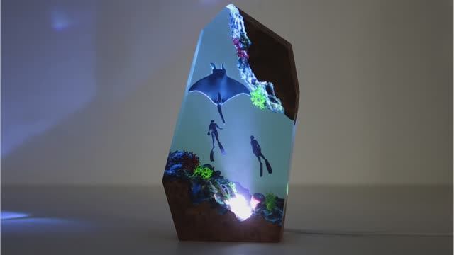 Personalized Resin Lamp.