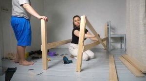 Кровать своими руками за 4000р. Как собрать кровать из дерева?