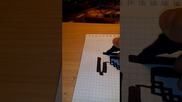 Алмазная кирка в майнкакрафте!! Рисуем по клеточкам. смотреть онлайн