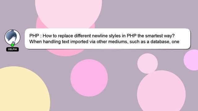 PHP : How to replace different newline styles in PHP the smartest way? смотреть онлайн