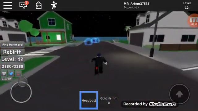 Играем в роблокс Симулятор Бей себя по голове молотком！ смотреть онлайн