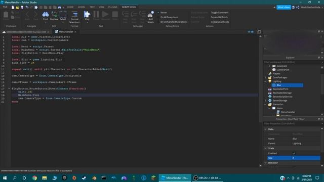 (Uncopylocked) MAIN MENU + CAMERA MANIPULATION: [1/2] Roblox Studio (First Video) смотреть онлайн
