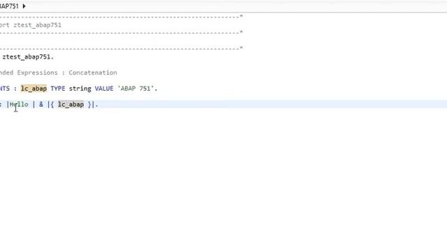 ABAP HANA 751 Concatenation смотреть онлайн