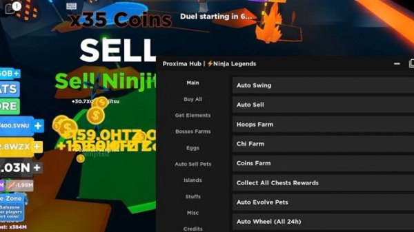 NINJA LEGENDS SCRIPT | PROXIMA HUB | FLUXUS | PASTEBIN | NO KEY | UNLOCK ALL ISLAND | FREE GAMEPASS