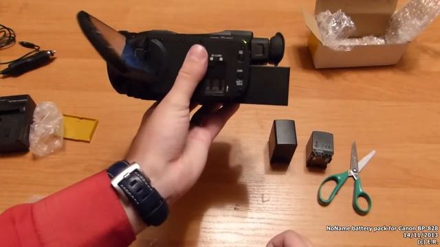 Canon HF G30 #07. NoName battery pack for BP-828. смотреть онлайн