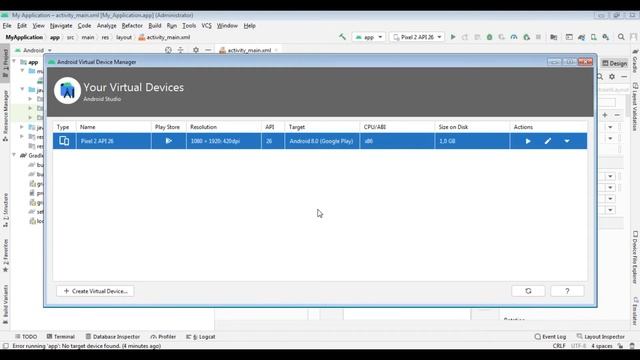 Android Studio установка / запуск первого мобильного приложения смотреть онлайн