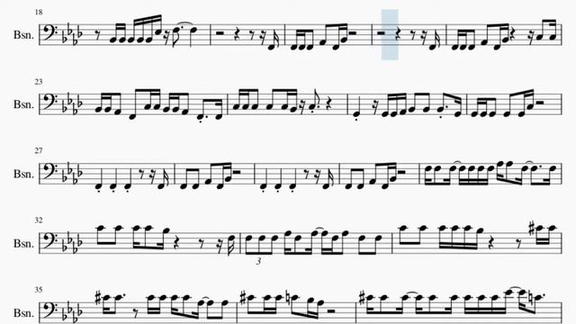 Bassoon Sheet Music: How to play Another One Bites The Dust by Queen смотреть онлайн