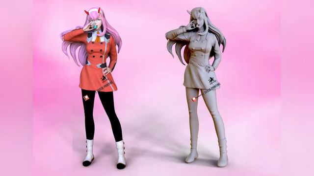 Zero Two From Darling In The Franxx 3D Print STL