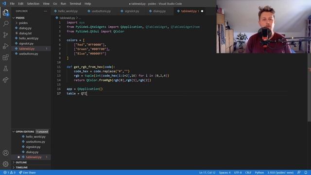 Python - PySide6 - Display with Table widget смотреть онлайн