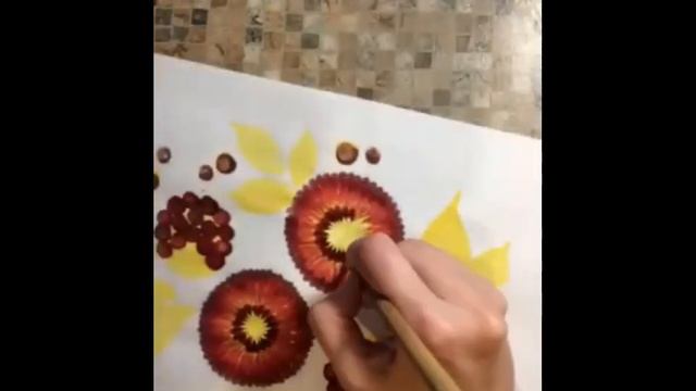 Майстер клас - Букет петриківськи айстри. Петриківський розпис.. Drawing lessons. Draw asters смотреть онлайн