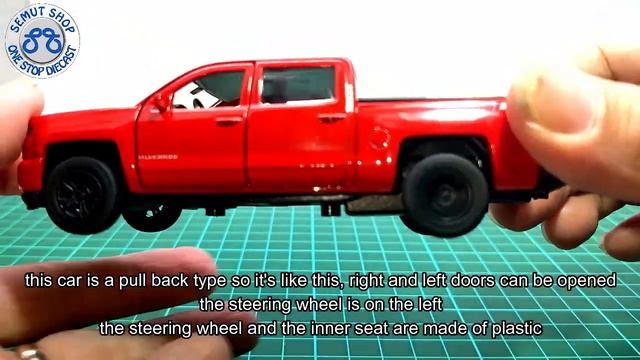 Welly Nex 2017 Chevrolet Silverado metalic red Miniatur Diecast Mobil Chevrolet Silverado unboxing смотреть онлайн