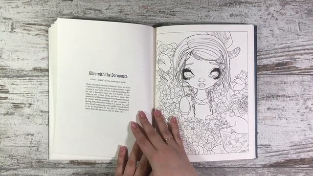 Обзор раскраски Alice in Wonderland от Jasmine Becket-Griffith смотреть онлайн