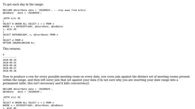 Databases: Insert Missing Date row for each group With & W/O using CTE (2 Solutions!!) смотреть онлайн