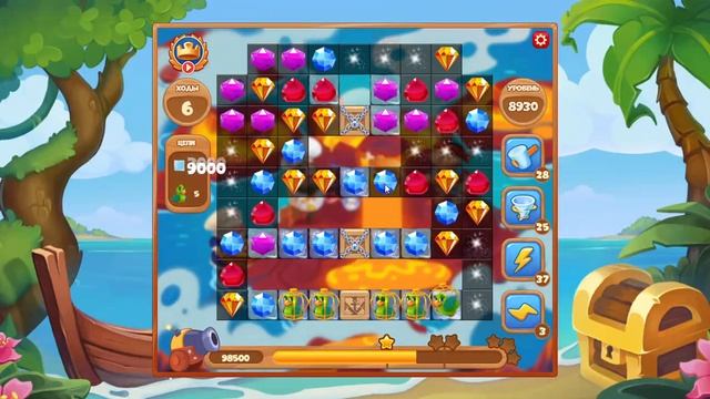 Как пройти уровень 8930 игры Сокровища Пиратов смотреть онлайн