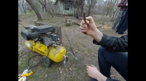Пневмопушка из компрессора своими руками.