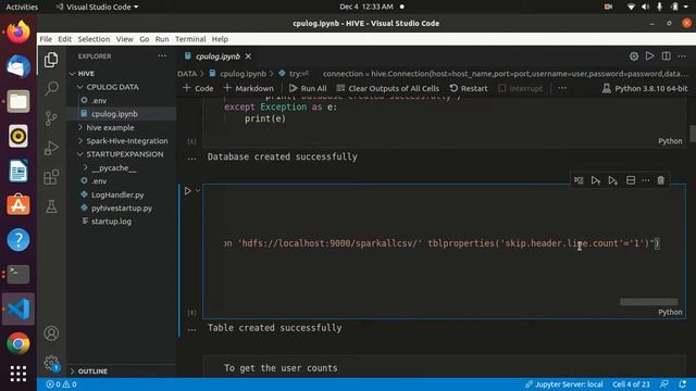 HIVE CPULOGDATA USING PYHIVE смотреть онлайн
