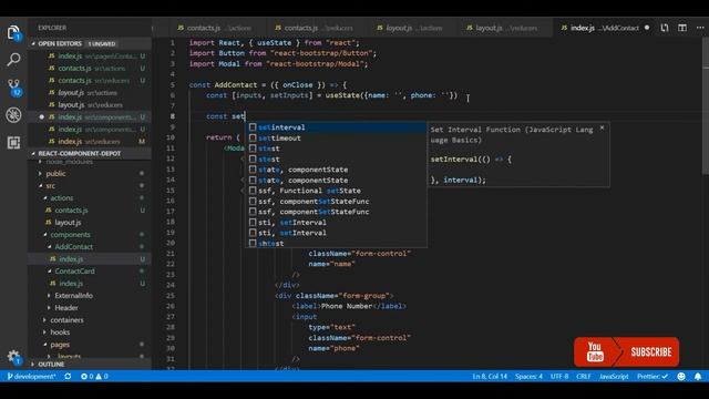Building contact list app in reactJS with redux | Redux CRUD | Create and Read | Part 1 смотреть онлайн