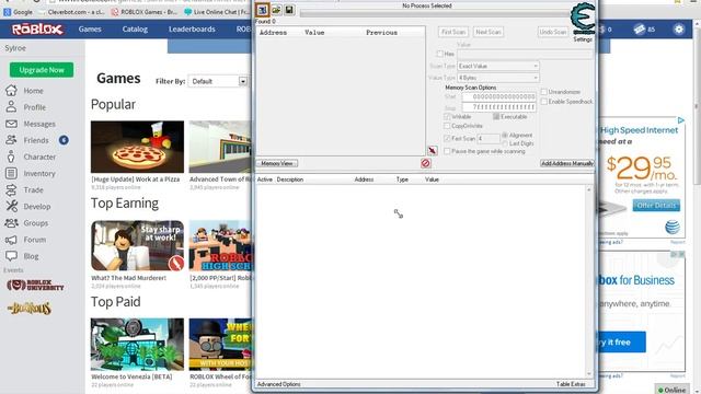 ROBLOX: Speed Exploit w/ Cheat Engine смотреть онлайн