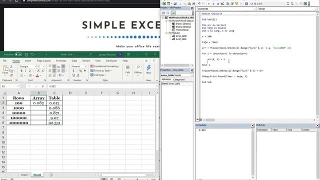 Arrays as the best Excel table alternative - Simple Excel VBA смотреть онлайн