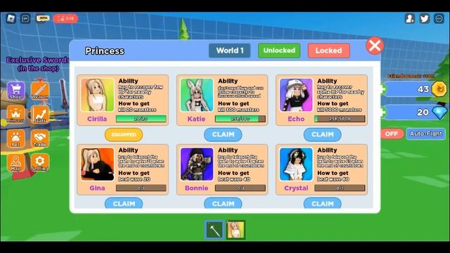Kill monsters to save the princess (roblox) смотреть онлайн