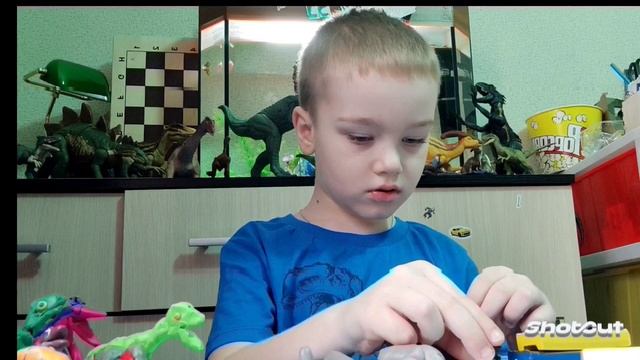 видео лепка велоцираптор Блю