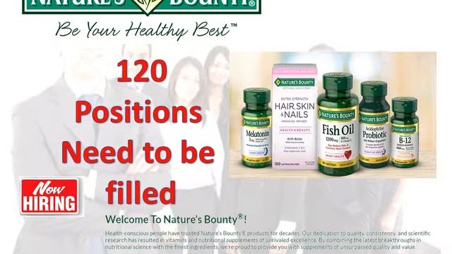 Nature's Bounty Is Hiring At Our Long Island Career Fair смотреть онлайн