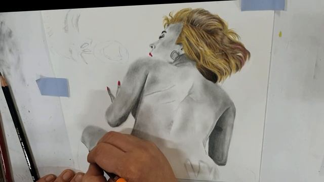 drawing a woman / blond hair drawing / female figure / pencil drawing / she is wrestling 1 смотреть онлайн