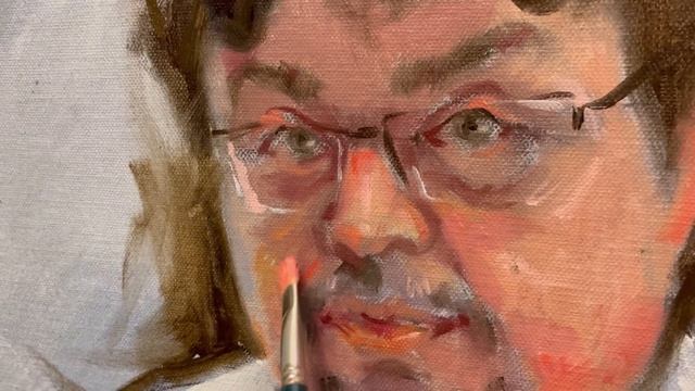 Живопись маслом, пишу портрет по фотографии. Художник Александр Одинцов смотреть онлайн