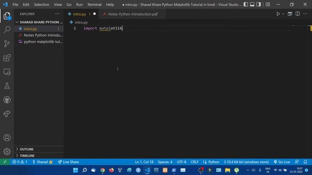 Introduction & Installation of MatPlotLib || Python MatPlotLib Tutorial in Hindi #1 смотреть онлайн