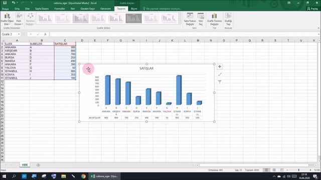 MS EXCEL - DERS 10 - GRAFİK EKLEME смотреть онлайн