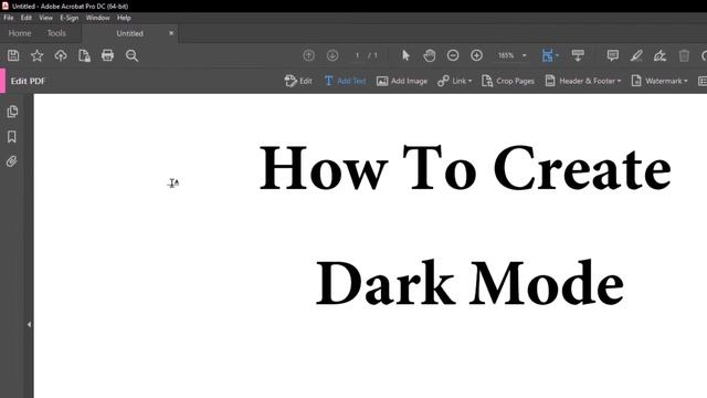 How To Enable Dark Mode On Adobe Acrobat Pro DC Or Adobe Reader  *2023