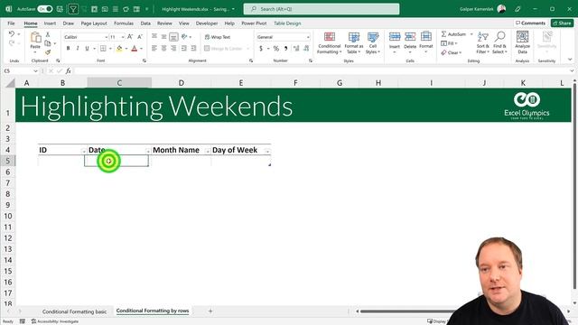 Highlighting Weekends in Excel Table смотреть онлайн