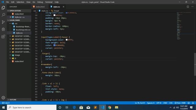 Login Form Design Using HTML & CSS || Bootstrap 4 || Steap 8 смотреть онлайн