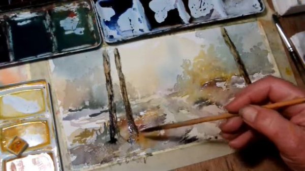 Hedwig's Art Tutorial Landscape watercolor