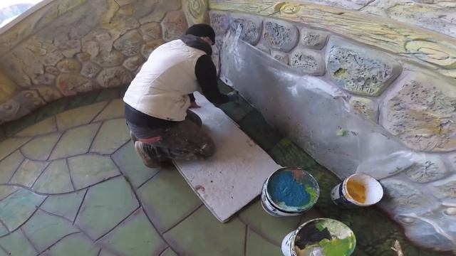 покраска дорожек, полов из бетона ( декоративный камень) смотреть онлайн