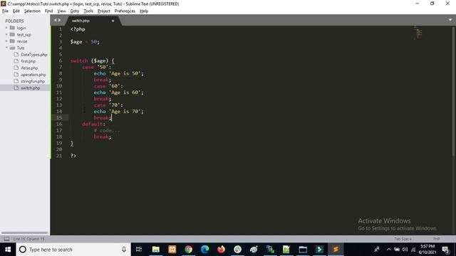 Switch Case In PHP | PHP Tutorial #7 смотреть онлайн