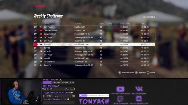 ОЧЕРЕДНОЕ ПОГРУЖЕНИЕ В ОНЛАЙН-ЧЕЛЛЕНДЖИ | DiRT RALLY 2.0 смотреть онлайн