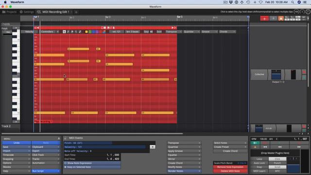 11 Waveform Quickstart - MIDI Editing смотреть онлайн