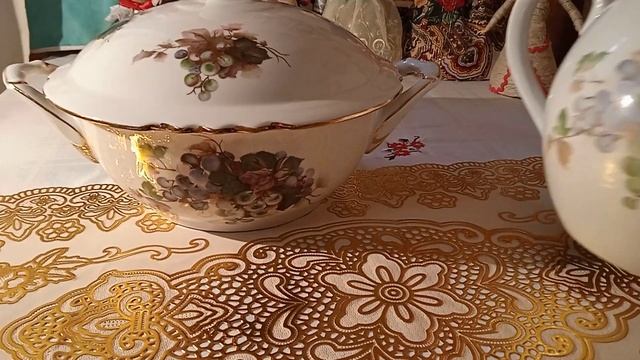 #фарфор#посуда Супница Дулево,доливной чайник, Капчагайский фарфор! смотреть онлайн