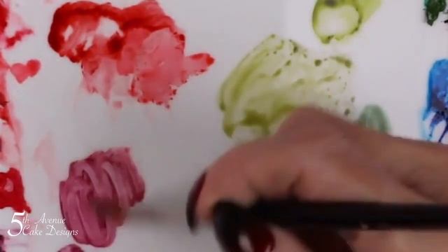Crackle Glazed Dimensional Watercolor Red Rosebud Cookie Art Class ???