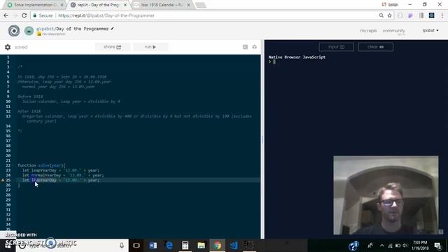 Coding Challenge #9 - Day of the Programmer смотреть онлайн