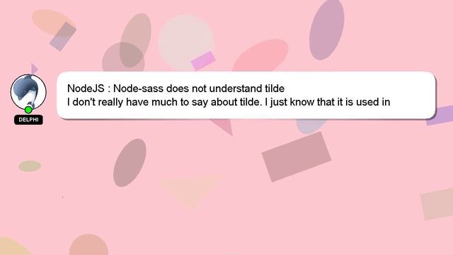 NodeJS : Node-sass does not understand tilde смотреть онлайн