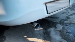 LADA Granta удаление катализатора установка пламегасителя, изготовили прямоток, установили насадку