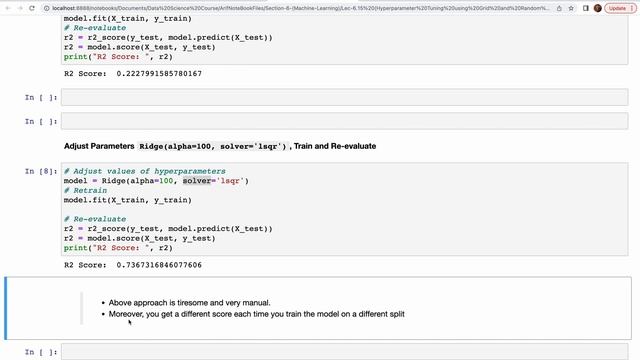 Lec-6.15 Hyper-Parameters Tuning using GridSearch and RandomizedSearch (Arif Butt @ Data Science) смотреть онлайн